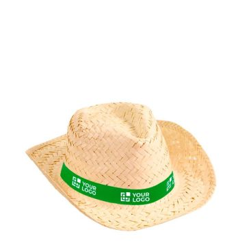 Cappello di paglia con logo su nastro in tanti colori vivaci