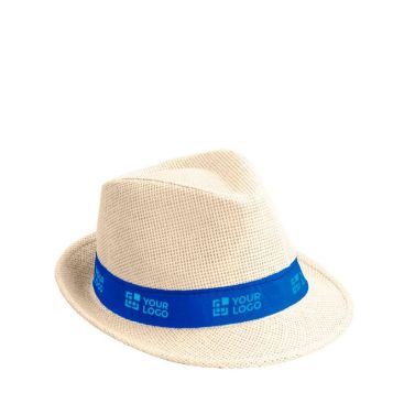 Moderno cappello di carta per eventi vista area di stampa