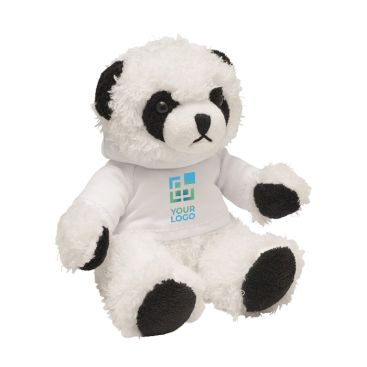 Tenero panda di peluche con logo