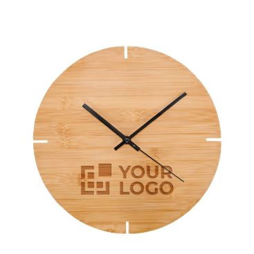 Orologio da parete in legno di bambù senza numeri