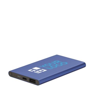 Power bank da 4000 mAh in alluminio vista area di stampa