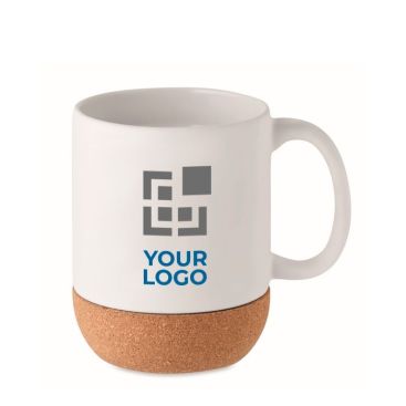 Tazza in ceramica con base in sughero