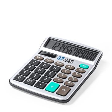 Calcolatrice scrivania 12 cifre con logo soft touch Calcolatrice scrivania 12 cifre con logo soft touch