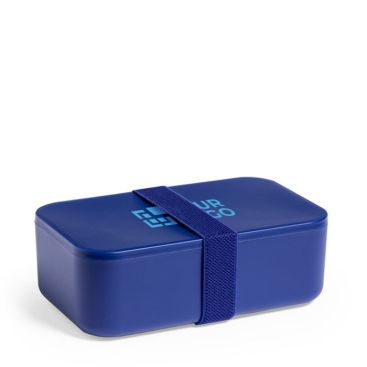 Porta pranzo in PP senza BPA da 1 litro color blu mare con logo