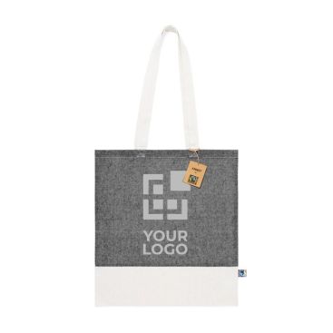 Borsa in cotone da 140g/m² del commercio solidale vista area di stampa