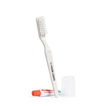 Set viaggio con spazzolino in fibra di grano e dentifricio per clienti Set viaggio con spazzolino in fibra di grano e dentifricio per clienti