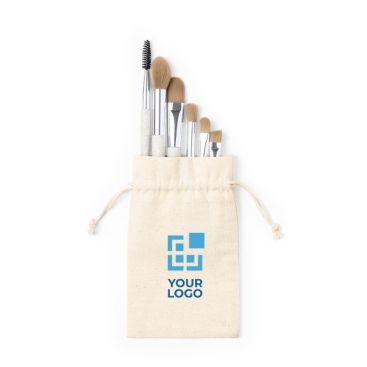 Sacchetto personalizzato con 6 pennelli da trucco