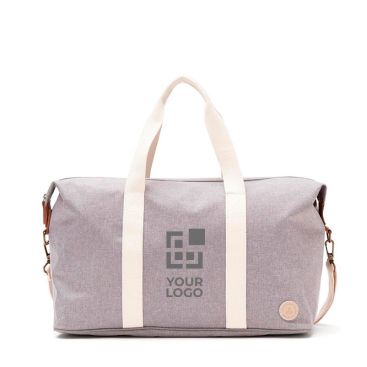 Borsa da viaggio con dettagli in ecopelle vista area di stampa