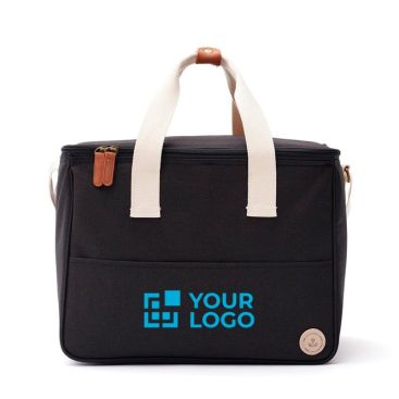 Elegante borsa termica in poliestere riciclato vista area di stampa
