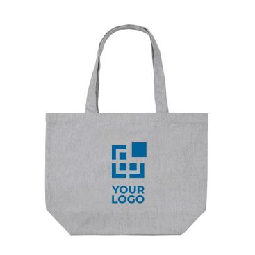 Borsa in tela riciclata con tasca interna vista area di stampa