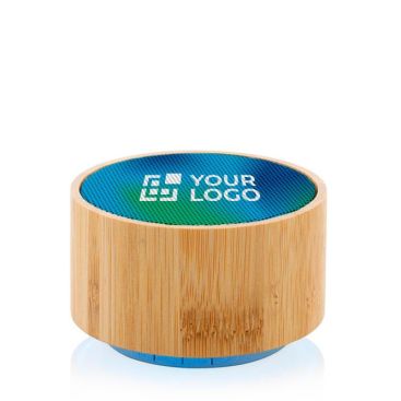 Speaker wireless in bambù da 3 W vista area di stampa