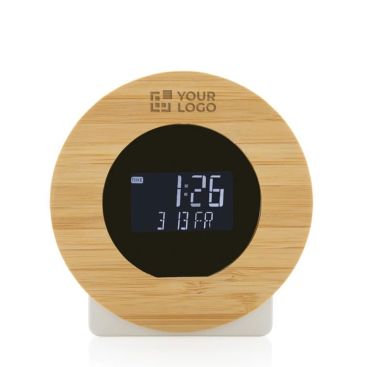 Orologio da scrivania in plastica RCS e bambù FSC