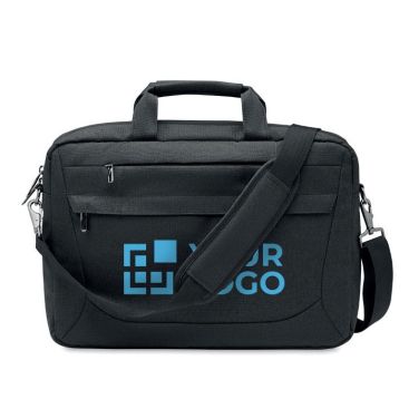 Borse porta pc personalizzate da 15'' realizzata in poliestere RPET vista area di stampa