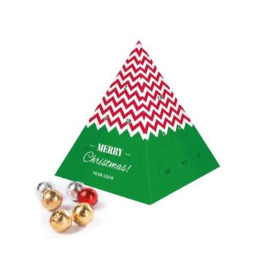 Calendario Avvento a forma di piramide con cioccolatini UTZ