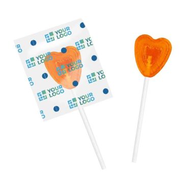 Lecca-lecca piatto a forma di cuore