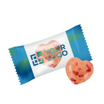 Caramelle dure a cuore con pezzi di frutta o erbe aromatiche