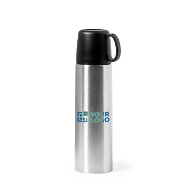 Thermos in acciaio inox da 500 ml con tazza da 130 ml vista area di stampa