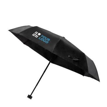 Ombrello pieghevole 21” con tela in pongee 190T RPET Ø98cm vista area di stampa