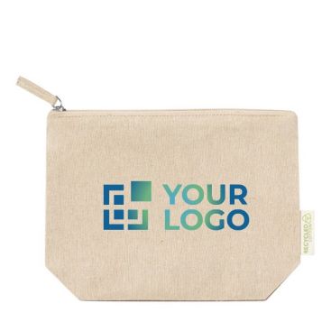 Pochette in robusto cotone riciclato GRS 180g/m² vista area di stampa