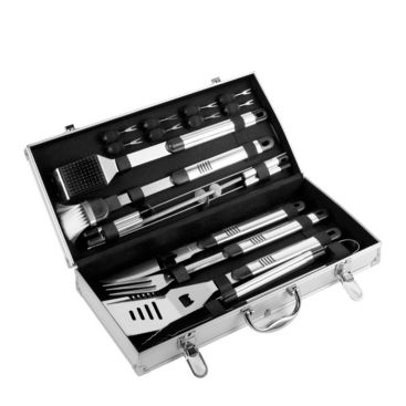 Set con accessori da barbecue in valigetta di alluminio