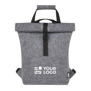 Zaino multifunzionale roll top in feltro riciclato 13l