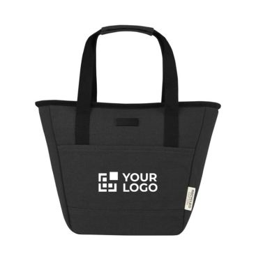 Borsa termica in cotone riciclato 330g/m² con scomparto da 6l
