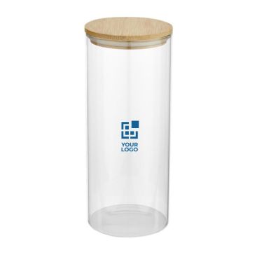 Barattolo grande in vetro con coperchio in bambù da 940 ml