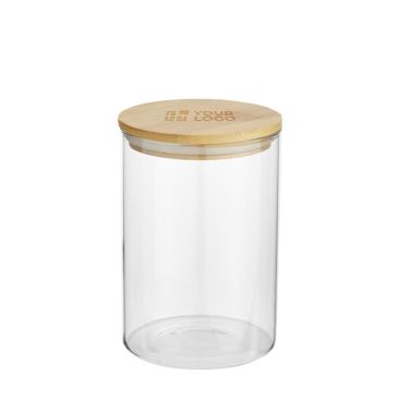 Barattolo in vetro con coperchio in bambù da 550 ml