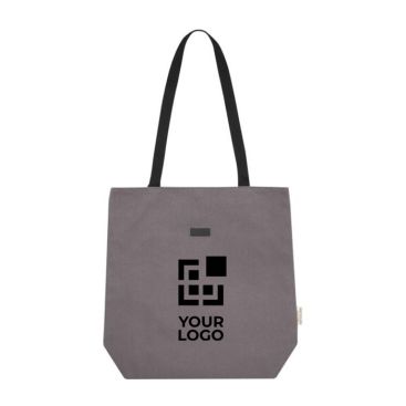Tote bag in canvas di cotone riciclato certificato con tasca pc 15”