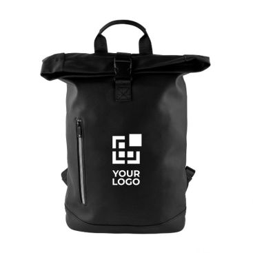 Zaino roll-top brandizzabile impermeabile zip e fibbia tasca pc 15,6'' Zaino roll-top brandizzabile impermeabile zip e fibbia tasca pc 15,6''