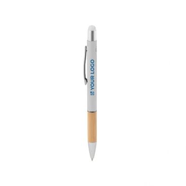 Penna touch in alluminio GSR con finitura in gomma e bambù