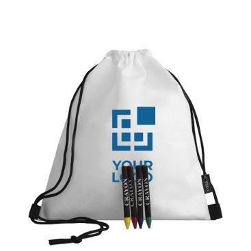 Zaino per bambini personalizzato RPET 80 g/m2 con quattro pastelli