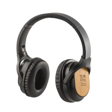 Cuffie wireless con bluetooth 5.0 in ABS e in bambù
