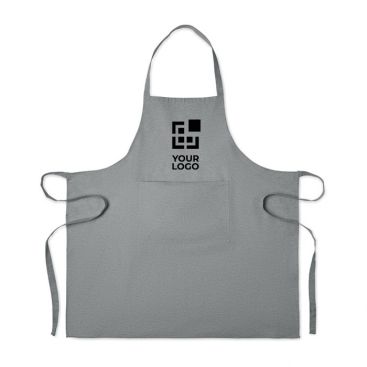 Grembiule da cucina con tasca frontale  in cotone riciclato 220 g/m²