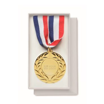 Medaglia di ferro con nastro tricolore blu, bianco e rosso.