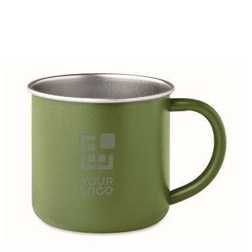 Tazza in acciaio inox riciclato con bordo e interno argentato da 300ml