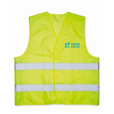 Gilet in poliestere con bande riflettenti ad alta visibilità