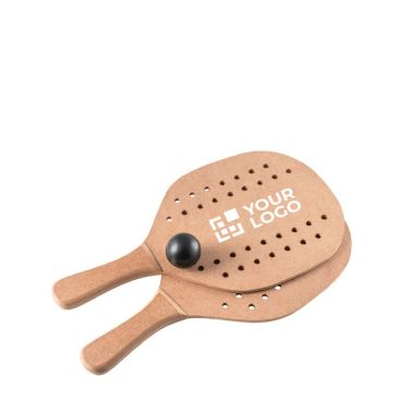 Racchettoni da spiaggia in MDF con pallina in sacchetto di cotone
