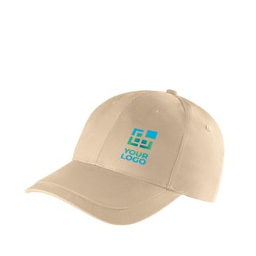 Cappello 6 pannelli con fibbia regolabile in cotone riciclato 280g/m²