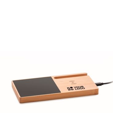 Base di ricarica wireless multiuso in bambù da 15W