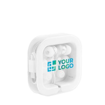 Auricolari in ABS con microfono e due paia di adattatori in silicone