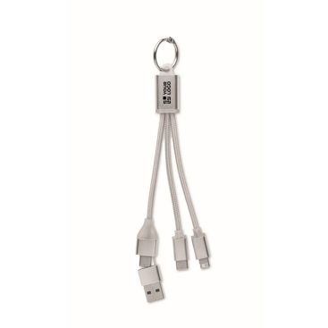 Portachiavi 2 in 1 con cavetto di ricarica e 3 connessioni diverse