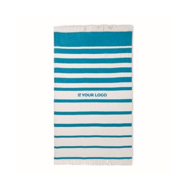 Telo mare SEAQUAL® materiali riciclati 300g/m² 100x170 cm vista area di stampa