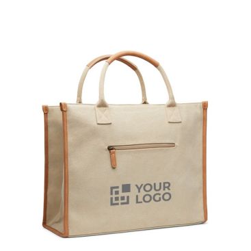 Borsa da ufficio in canvas riciclato RCS con tasca per pc