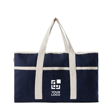 Borsa mare con porta asciugamano incluso in cotone riciclato 500 g/m²
