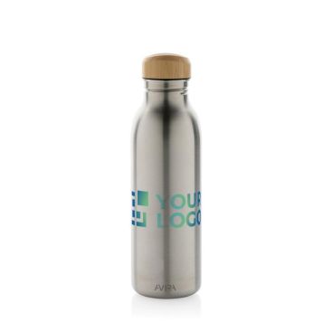 Borraccia in acciaio inox riciclato con tappo di bambù da 600 ml