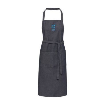 Grembiule in stile denim con due tasche in cotone riciclato 320 g/m²