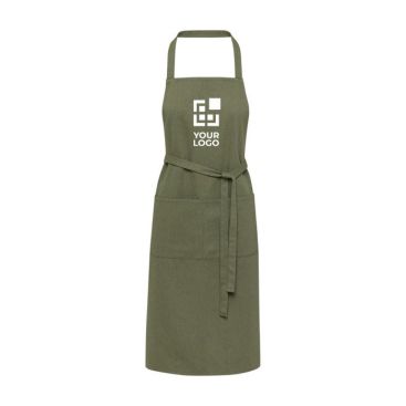 Grembiule con due tasche in poliestere e cotone riciclato da 320 g/m²
