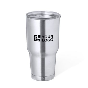 Bicchiere in acciaio inossidabile a doppia parete con dosatore 800ml