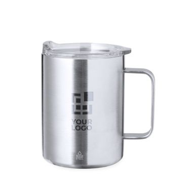 Tazza termica da viaggio in acciaio inox a doppia parete 370ml